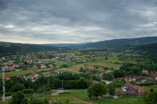 Sovata  Romania -  2020  Transylvania Panoramic view  from   Belvedere  tower