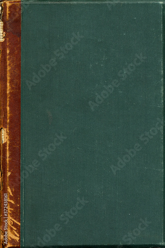 Textile texture. Old book cover. Rough canvas surface. Blank retro page. Empty place for text. Perfect for background and vintage style design.