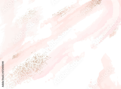 Abstract nude vector pattern. Brush stroke abstract nude pattern.  Gold glitter abstract nude brush stroke pattern. 
