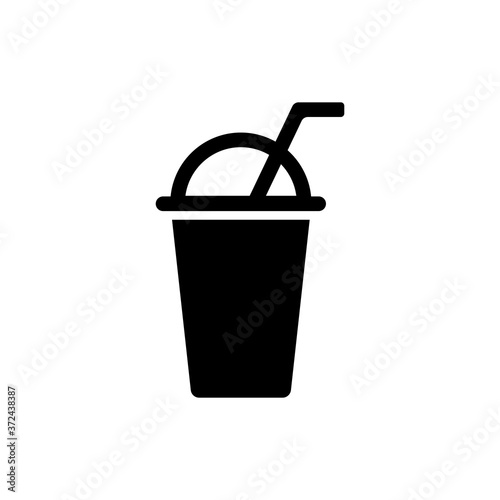 cold drink with straw icon
