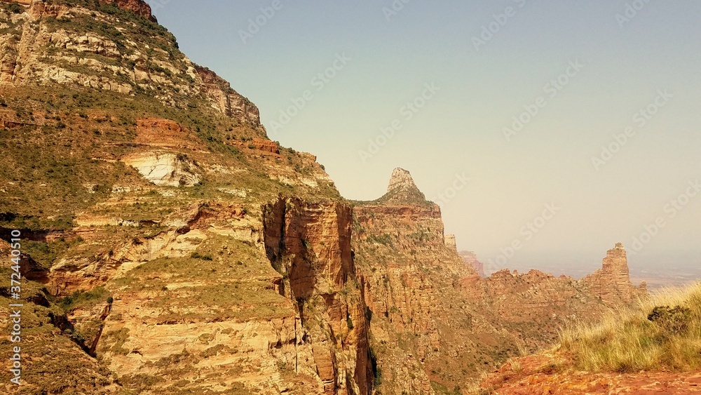 Gheralta mountains sunset in Tigray Region in Ethiopia