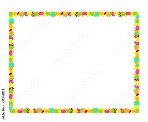 Easter eggs dotted frame