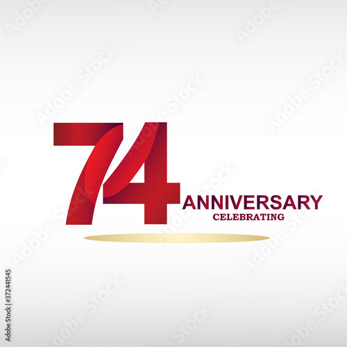 Untitled-674 year anniversary celebration, vector design for celebrations, invitation cards and greeting cards