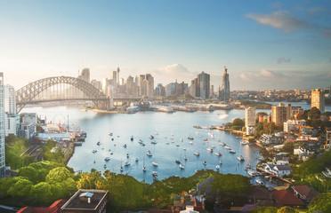 Acrylglasbilder Sydney Sonnenaufgang am Sydney Harbour  © Iakov Kalinin