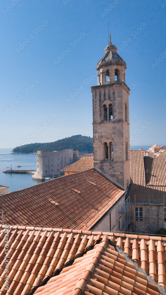 view of the old town of dubrovnik