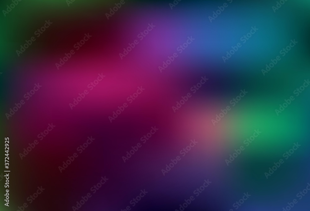 Fototapeta premium Dark Multicolor vector blurred template.