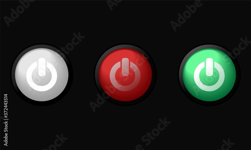 Start power symbol. Shut down button. Illustration vector