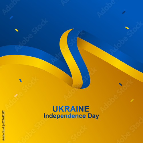 ukraine independence day vector illustration, to welcome Ukraine's important day on August 24, additional size include layer by layer
