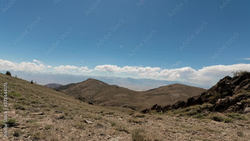 Time lapse of cloud formation over Sierra Nevada mountains in California