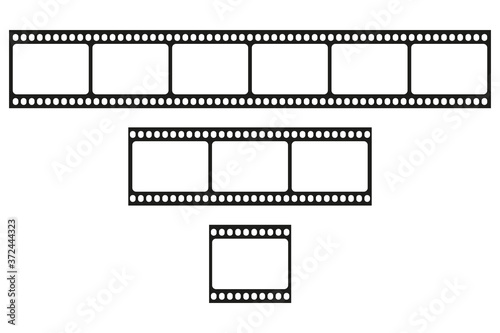 blank film strip. Vector illustration isolated on white background