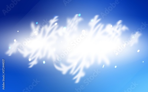 Light BLUE vector texture with colored snowflakes. Snow on blurred abstract background with gradient. The pattern can be used for new year ad, booklets.