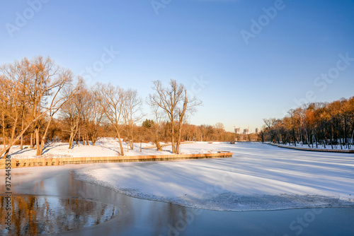 winter landscape with river