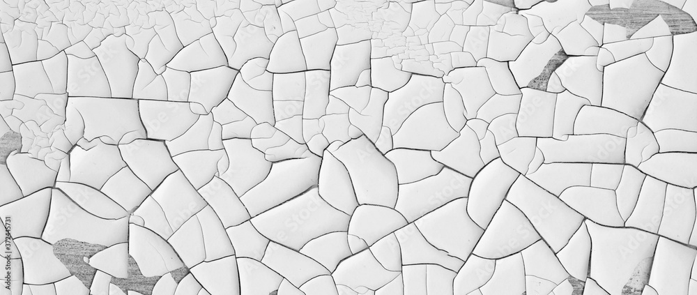 The old walls are cracked and peeled off. white peeling off an old wall. The old walls are cracked and peeled off. white peeling off an old wall.