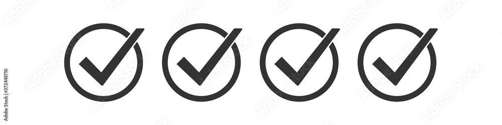 Check mark icon. Flat design style. Vector EPS 10.