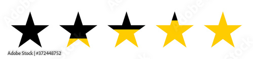 Stars. Five stars rating. Feedback. Concept with five stars. Star vector icons  isolated. Vector illustration