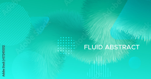 Blue Gradient Fluid. Wave V...