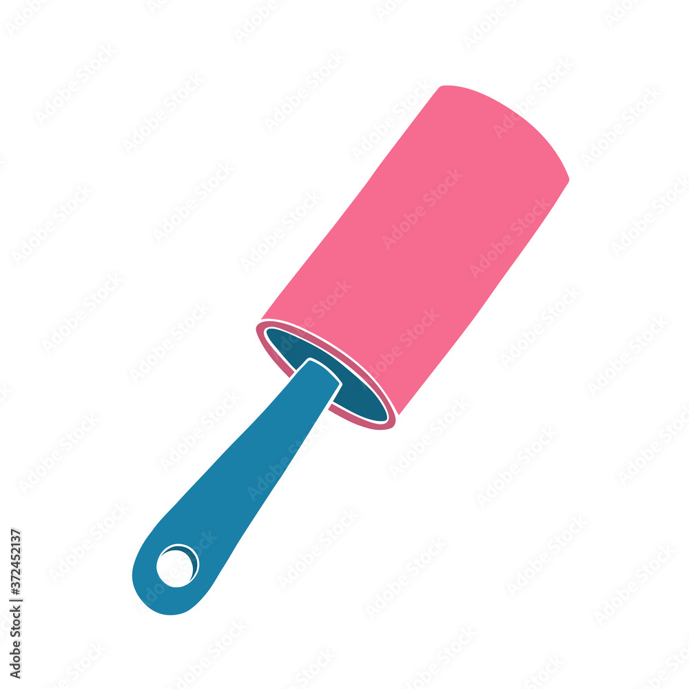 LINT ROLLER engraving style vector illusnration LINT ROLLER engraving style vector illusnration