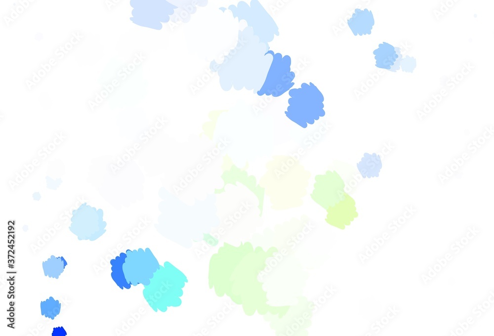 Obraz premium Light Green, Yellow vector pattern with random forms.