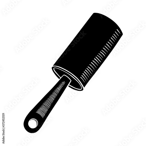 LINT ROLLER engraving style vector illusnration