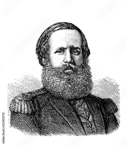 Pedro II of Brazil, the second and last monarch of the Empire of Brazil in the old book Encyclopedic dictionary by A. Granat, vol. 6, S. Petersburg, 1894