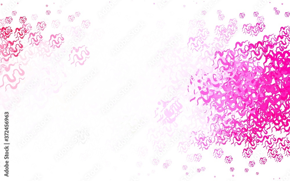 Light Purple, Pink vector texture with curved lines.