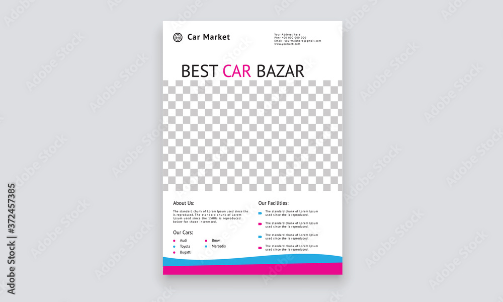 Car business flyer design template