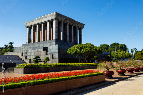 The Ho Chin Minh mausoleum of Hanoi in Vietnam photo