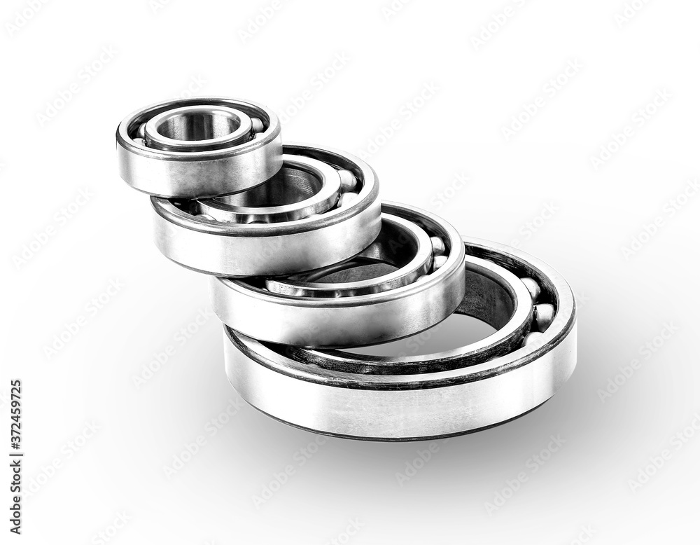 Group of bearings isolated on white background Group of bearings isolated on white background
