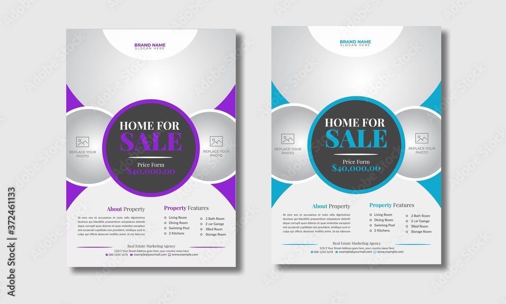Creative Modern Real Estate Flyer Layout Template Design Creative Modern Real Estate Flyer Layout Template Design