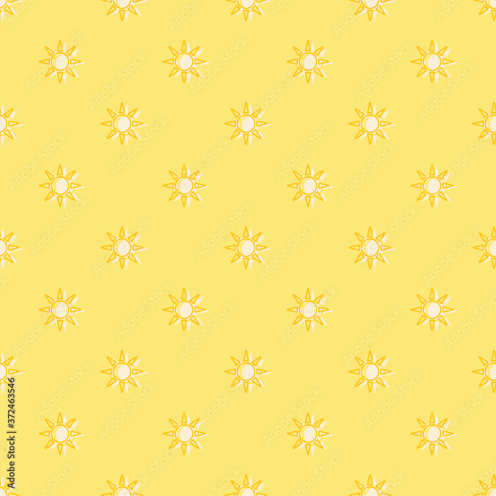 seamless repeat pattern design with sun elements