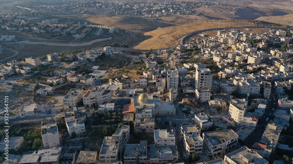 Palestine Anata Refugees Camp Aerial view, North East Jerusalem, Israel