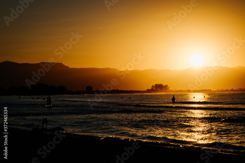sunset on the beach