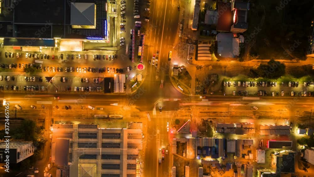 Time lapse aerial view to crossroads, Kharkiv Time lapse aerial view to crossroads, Kharkiv