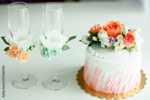 beautiful delicious cakes for a wedding or other celebration