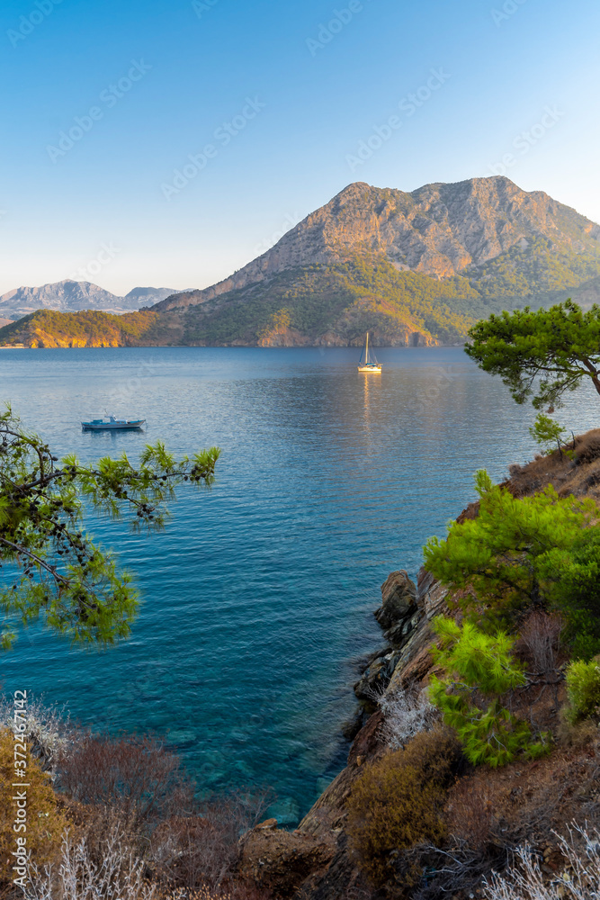 Adrasan coastal view in Antalya Province in Turkey
