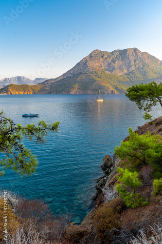 Adrasan coastal view in Antalya Province in Turkey