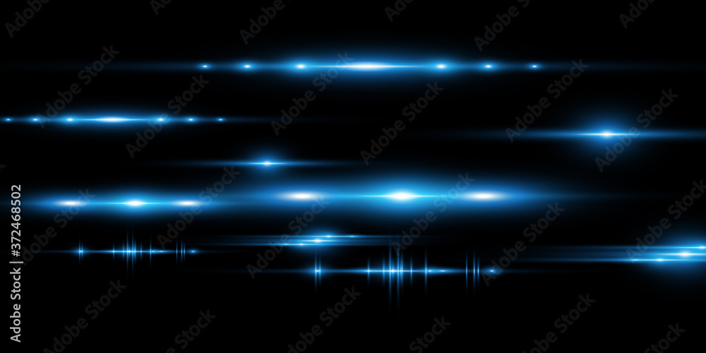 Obraz premium Light blue vector special effect. Glowing beautiful bright lines on a dark background.