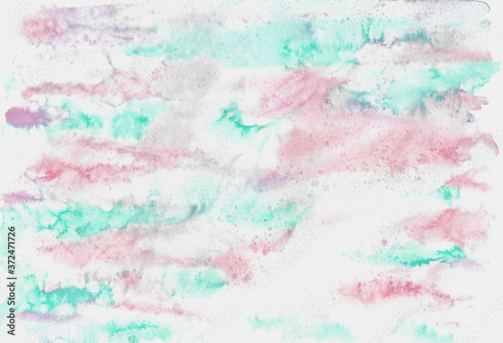 watercolor background in pink, turquoise