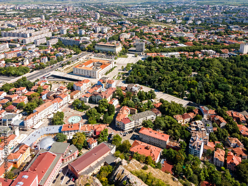 Fototapeta Naklejka Na Ścianę i Meble -  Aerial view of City of Plovdiv, Bulgaria