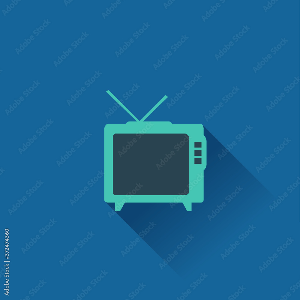 Television icon ( long shadow )