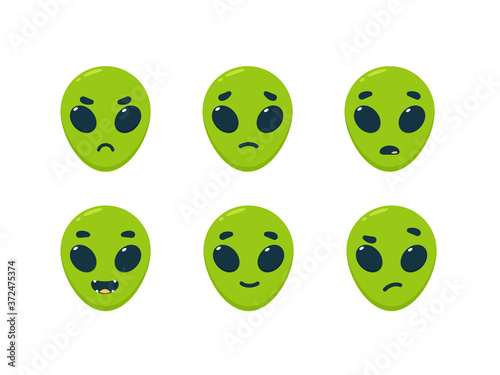 The emoticon of green alien - Feedback emoticon smiley.