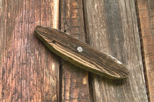 old wooden door handle