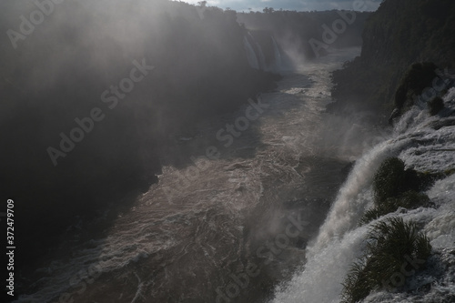 falls in the fog