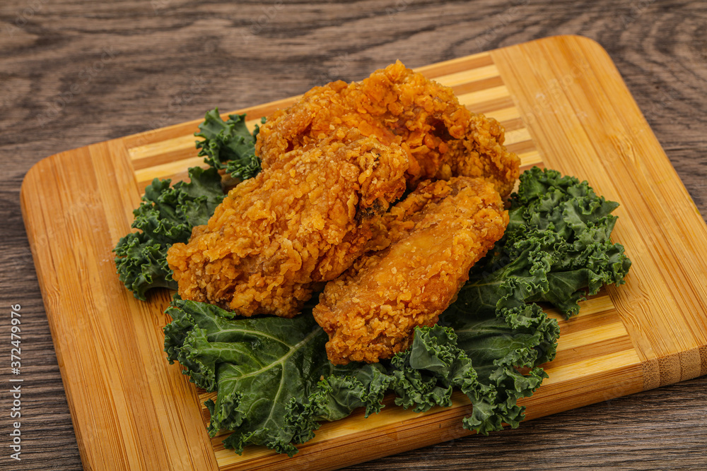 Hot fried crispy chicken wings Hot fried crispy chicken wings