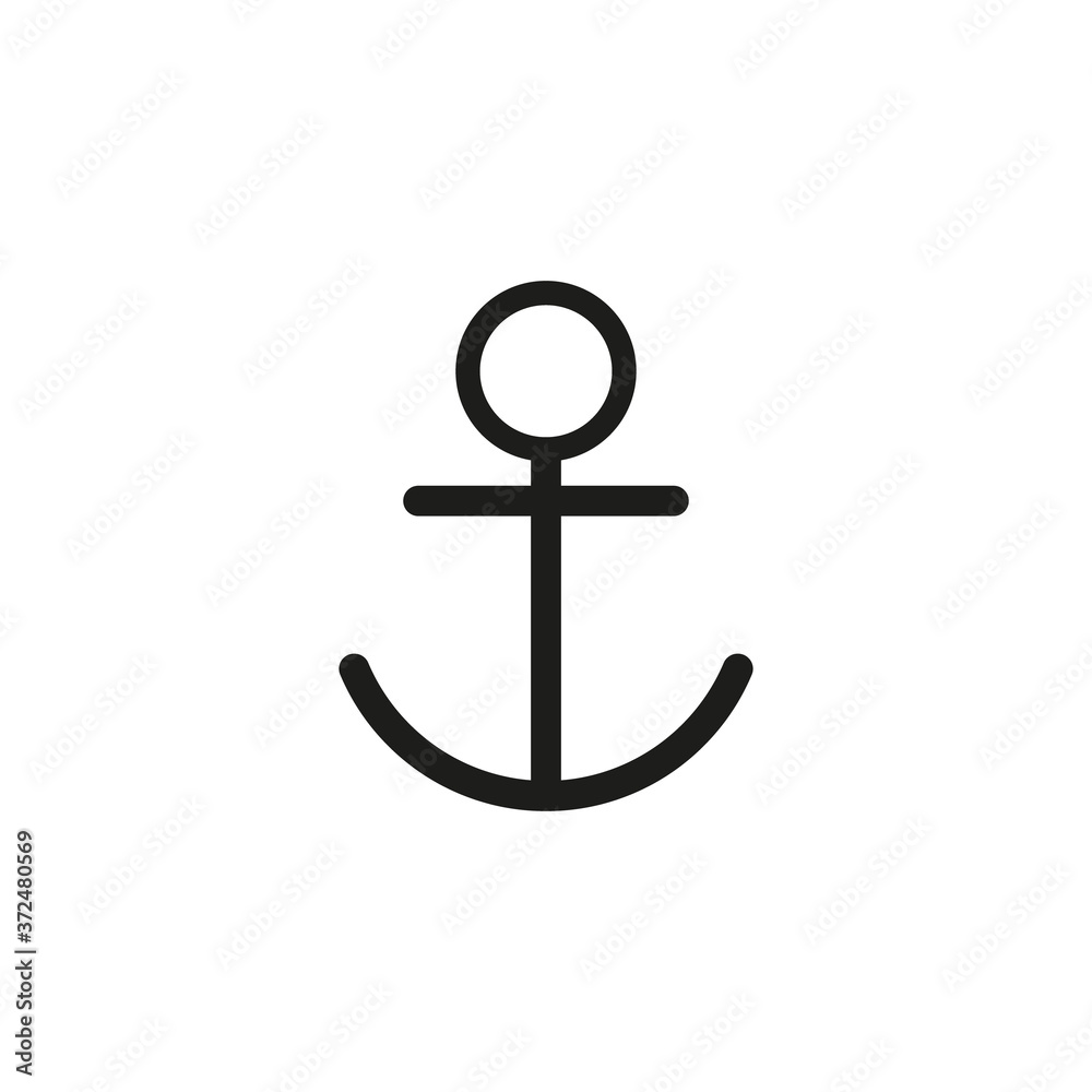 Anchor vector icon logo Nautical maritime sea ocean boat illustration Anchor vector icon logo Nautical maritime sea ocean boat illustration