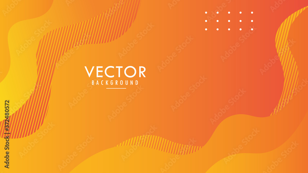 Vector graphic design Premium modern Abstract Dynamic Orange Liquid Fluid Wave Wavy Background Wallpaper Premium