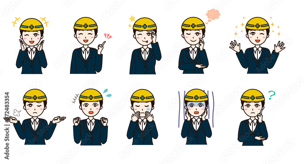 Woman business suit with helmet Woman business suit with helmet