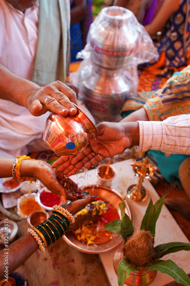 Hindu Maharashtrian wedding ceremony rituals Stock Photo | Adobe Stock