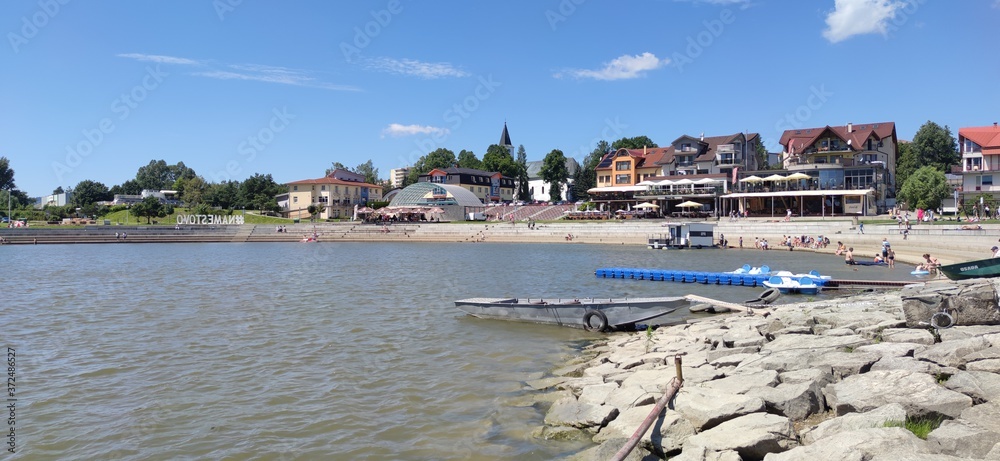 View of the recreational zone in the town of Namestovo in Slovakia