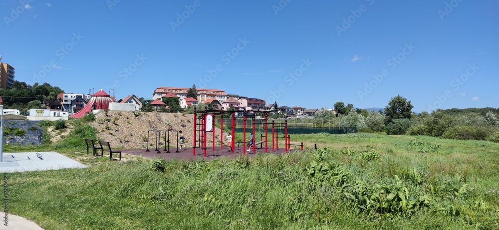 View of the recreational zone in the town of Namestovo in Slovakia View of the recreational zone in the town of Namestovo in Slovakia